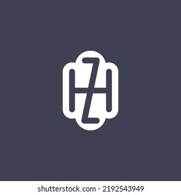 Der Vektor ist ein Monogramm des Buchstabens H und Z.