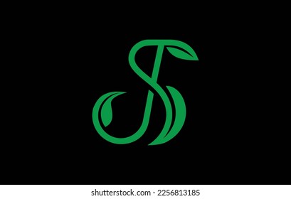 vector is monogram letter J and letter S abstract. Elegant.