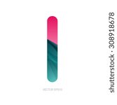 Vector monogram letter I with modern colorful texture