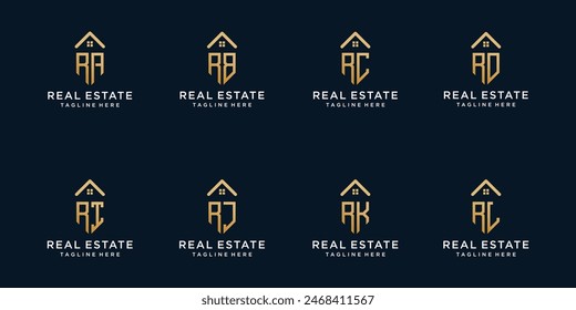 Vector monogram logo design inspiration icons for business of luxury elegant simple