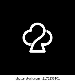 The vector is a monogram of the number 2 and poker. Unique and elegant.