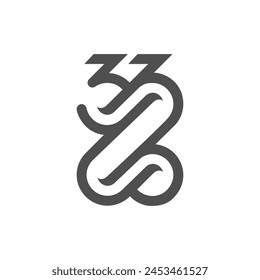 vector is monogram number 33 and letter Z. Elegant.