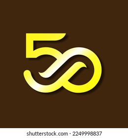 vector is monogram number 5 and 0. Infinity, elegant and unique.