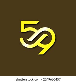 vector is monogram number 5 and 9. Infinity, elegant and unique.