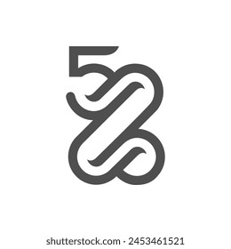 vector is monogram number 50 and letter Z. Elegant.