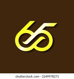 vector is monogram number 6 and 5. Infinity, elegant and unique.