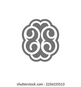 vector is monogram number 8 and 8. Brain, elegant and unique.
