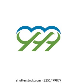 vector is monogram number 999. Infinity, elegant and unique.
