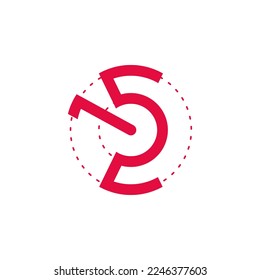 Vector is a monogram of the numbers 1, 5 and 2.