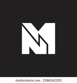 Vector monogram template MN logo modern branding business identity concept.