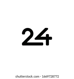 vector monoline logo letter 24.