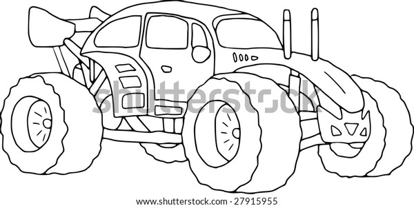 vector - monster car\
isolated on background