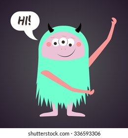 Vector monster cartoon, cute children style illustration