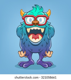 Vector monster cartoon illustration