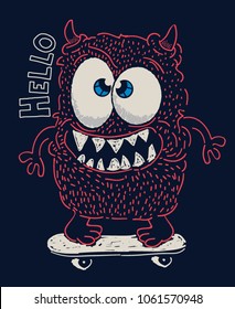vector monster design for t shirt