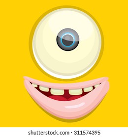 vector  monster face