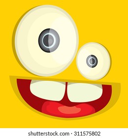 vector  monster face