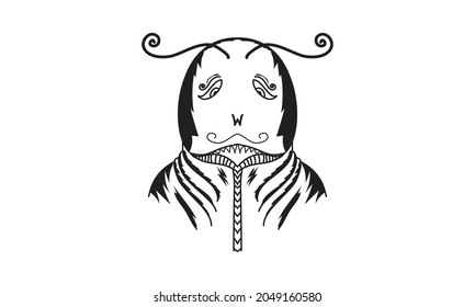 Vector Monster Halloween Ant Illustration