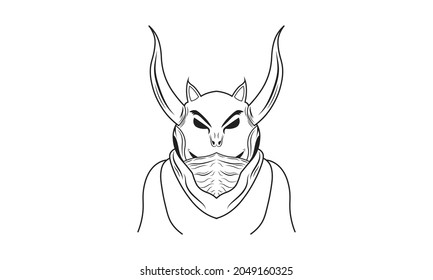 Vector Monster Halloween Devil Cat Illustration 