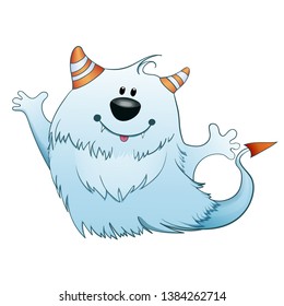 Vector monster illustration. Art object.