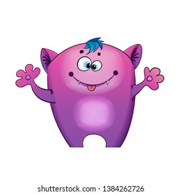 Vector monster illustration. Art object.