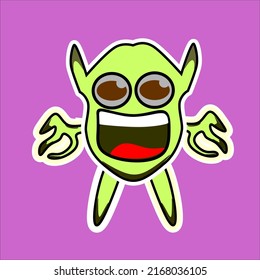 vector monster with open mouth this design is suitable for symbols, logos, icons, memes, vectors etc