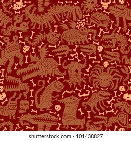 Vector monster seamless pattern