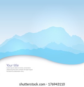 Vector Mont Blanc background with paper shadow effect