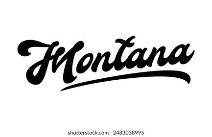 Vector Montana text typography design for tshirt hoodie baseball cap jacket and other uses vector