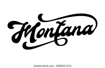 Vector Montana text typography design for tshirt hoodie baseball cap jacket and other uses vector