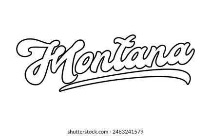 Vector Montana text typography design for tshirt hoodie baseball cap jacket and other uses vector