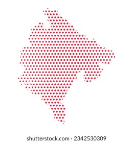 Vector Montenegro Dotted Map Illustration, can be used for business designs, presentation designs or any suitable designs.