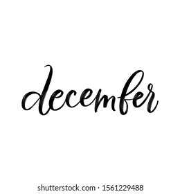 VECTOR MONTH HAND LETTERING, DECEMBER