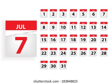 Vector months calender 
