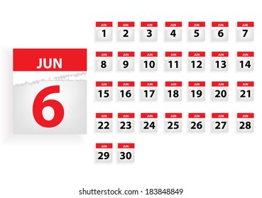Vector months calender 