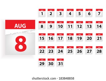 Vector months calender 