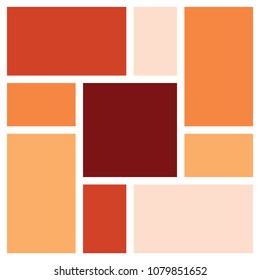 Vector Mood Board & Branding Presentation. Creative Theme Mood Board, Logo Template, Collage Frames with Universal Colour Palette. 