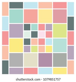 Vector Mood Board & Branding Presentation. Creative Theme Mood Board, Logo Template, Collage Frames with Universal Colour Palette. 