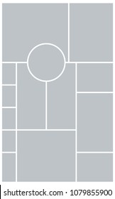 Vector Mood Board & Branding Presentation. Creative Theme Mood Board, Logo Template, Collage Frames with Universal Colour Palette. 