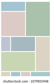 Vector Mood Board & Branding Presentation. Creative Theme Mood Board, Logo Template, Collage Frames with Universal Colour Palette. 