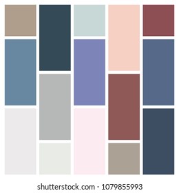 Vector Mood Board & Branding Presentation. Creative Theme Mood Board, Logo Template, Collage Frames with Universal Colour Palette. 