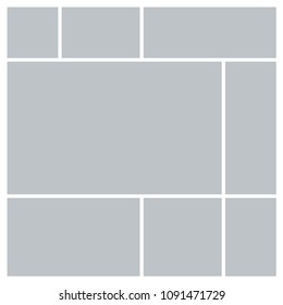 Vector Mood Board & Branding Presentation. Creative Theme Mood Board, Logo Template, Collage Frames with Universal Colour Palette. 