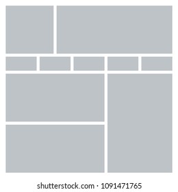 Vector Mood Board & Branding Presentation. Creative Theme Mood Board, Logo Template, Collage Frames with Universal Colour Palette. 