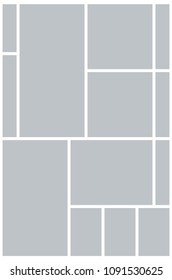 Vector Mood Board & Branding Presentation. Creative Theme Mood Board, Logo Template, Collage Frames with Universal Colour Palette. 