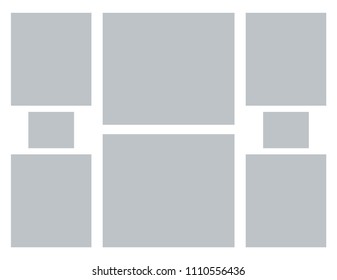 Vector Mood Board & Branding Presentation. Creative Theme Mood Board, Logo Template, Collage Frames with Universal Colour Palette. 