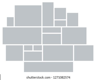 Vector Mood Board & Branding Presentation. Creative Theme Mood Board, Logo Template, Collage Frames with Universal Colour Palette. Picture Display & Montage.