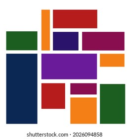 Presentación de la tarjeta de alimentación vectorial y la promoción de marca. Placa de estado creativo del tema, plantilla de logotipo, marco de combinación con paleta de color universal a todo color