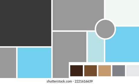 Vector Mood Board with different colors