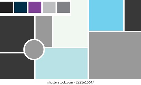 Vector Mood Board with different colors