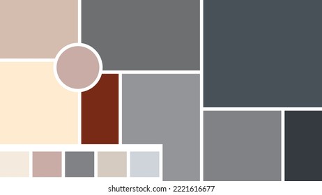 Vector Mood Board with different colors